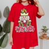 Bella Canvas or Comfort Colors Christmas Holly Jolly Nutcracker Tee Direct To Film Transfered Faux Glitter Tee