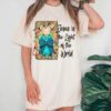 Bella Canvas or Comfort Colors Jesus is the Light Of The World Christmas Tee Direct To Film Transfered Faux Glitter Tee