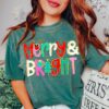Bella Canvas or Comfort Colors Merry and Bright Christmas Tee