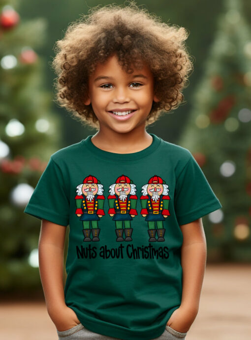 Bella  Green Sleigh Santa Nuts About Christmas Tee