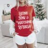 Bella or Comfort Colors Christmas Eating Junk and Watching Rubbish Christmas Tee