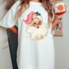 Bella or  Comfort Colors Christmas Pink Santa Tee Retro Santa Shirt