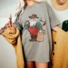 Bella or Comfort Colors Howdy Western Santa Tee Super Cute Christmas Shirt