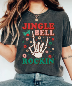 Bella or Comfort Colors Jingle Bell Rockin’ Tee Super Cute Christmas Shirt