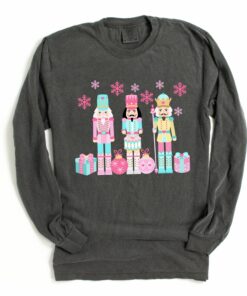 Bella or Comfort Colors Long Sleeve Pastel Nutcracker Tee