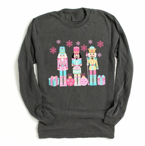 Bella or Comfort Colors Long Sleeve Pastel Nutcracker Tee