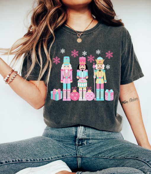 Bella or Comfort Colors Long or Short Sleeve Pastel Nutcracker Tee