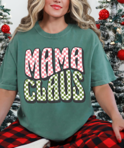 Bella or Comfort Colors Mama Claus Christmas Tee