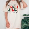 Bella or Comfort Colors Oh By Golly, Holly Jolly Christmas Tee Youth and Adult Christmas Shirt