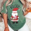 Bella or Comfort Colors Short Sleeved Green Sleigh Santa Stanley Bumbag Tee