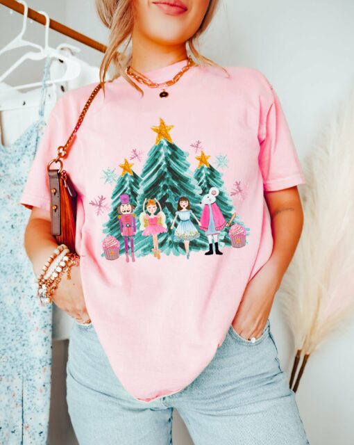 Bella or Comfort Colors Watercolor Nutcracker Tee Youth and Adult Options  Christmas Shirt