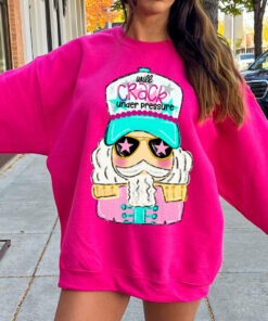 Bella or Gildan Will Crack Under Pressure Nutcracker Christmas Faux Glitter Sweatshirt