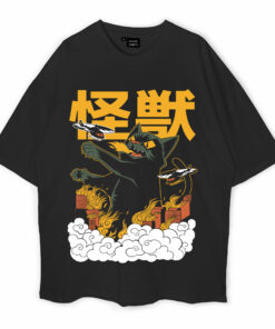 Black Cat Kaiju Oversized T-Shirt