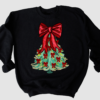 Black Christmas Bow Tree Sweatshirt