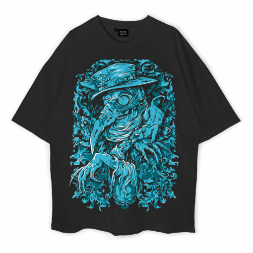 Black Plague Doctor Oversized T-Shirt