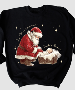 Black The Reason for the Season Christmas Sweatshirt – Adult Sizes – Gildan or Bella Canvas Religious Sweatshirt