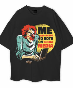Cartoon Clown Oversized T-Shirt