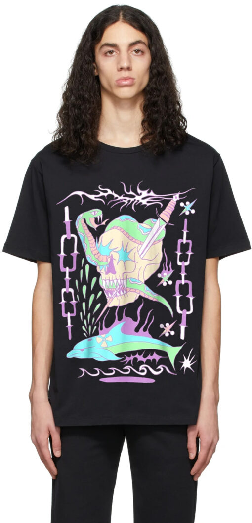 Chemical Dolphin Oversized Drop T-Shirt