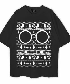 Christmas Pattern Oversized T-Shirt