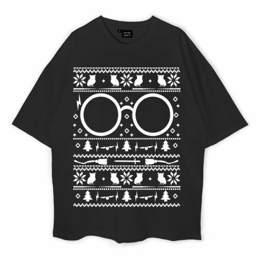 Christmas Pattern Oversized T-Shirt