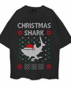 Christmas Sharks Oversized T-Shirt