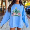Columbia Blue Youth and Adult Watercolor Nutcracker Sweatshirt Christmas Sweatshirt