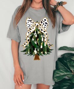 Comfort Colors Christmas Brush Strokes Tree Tee Long or Short Sleeve Options