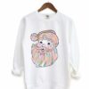 Comfort Colors Christmas Sweatshirt – Unisex Sweatshirt- Vintage Pink Santa Hand Drawn
