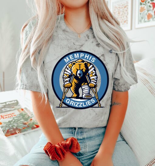 Comfort Colors Color Blast Grizzlies Injured  Retro Shirt