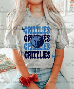 Comfort Colors Color Blast Grizzlies Stacked Retro Shirt