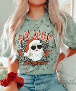 Comfort Colors Color Blast Stay Merry and Bright Shirt Unisex Rock N Roll Christmas Shirt