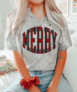 Comfort Colors Colorblast Merry Plaid Christmas Tee