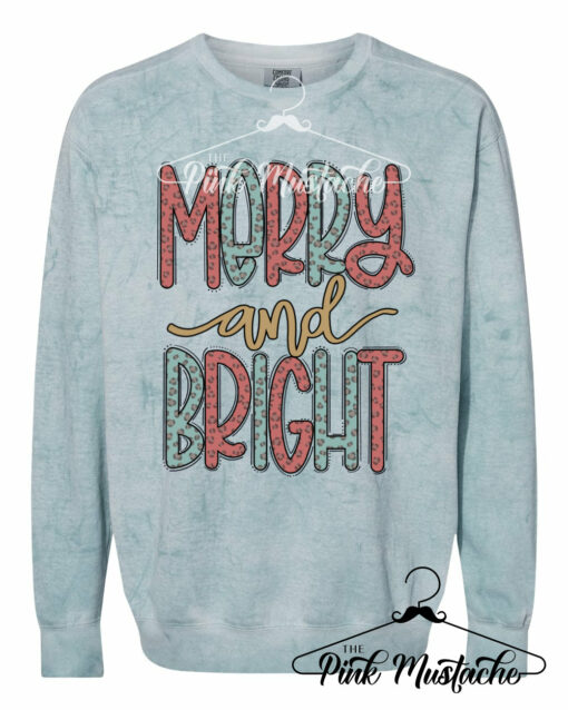 Comfort Colors Colorblast Merry and Bright Sweatshirt