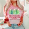 Comfort Colors Colorblast Tree Tops Glisten and Children Listen To Nothing Shirt Funny Christmas Shirt