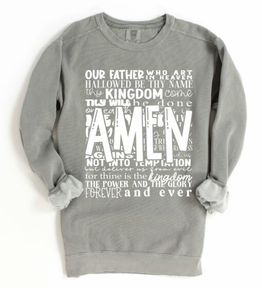 Comfort Colors, Gildan, or Bella Lords Prayer Sweatshirt Religious Sweatshirt