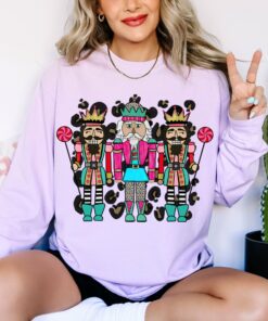 Comfort Colors Long Sleeved Leopard Nutcracker Christmas Tee