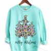 Comfort Colors Marble Trees Merry Christmas Sweatshirt