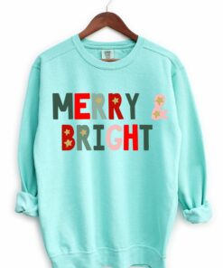 Comfort Colors Merry and Bright Christmas Sweatshirt