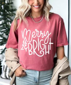 Comfort Colors Merry and Bright Christmas Tee