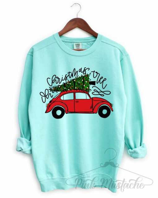 Comfort Colors Oh Christmas Tree Bug Car Sweatshirt