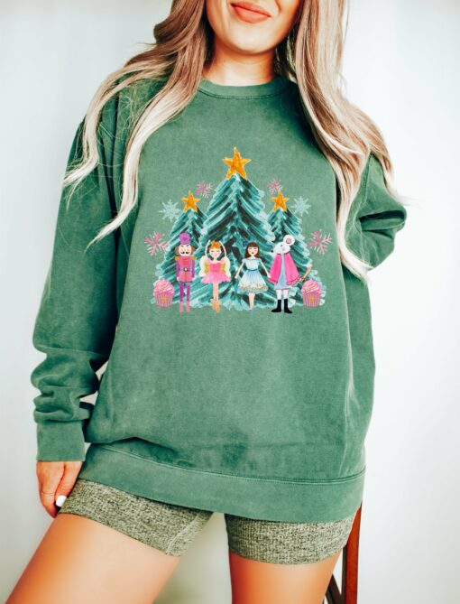 Comfort Colors Pastel Nutcrackers Christmas Sweatshirt