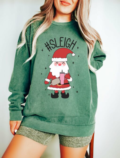 Comfort Colors Sleigh Sweatshirt Christmas Sweatshirt