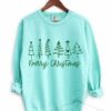 Comfort Colors Trees Merry Christmas Sweatshirt