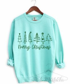 Comfort Colors Trees Merry Christmas Sweatshirt