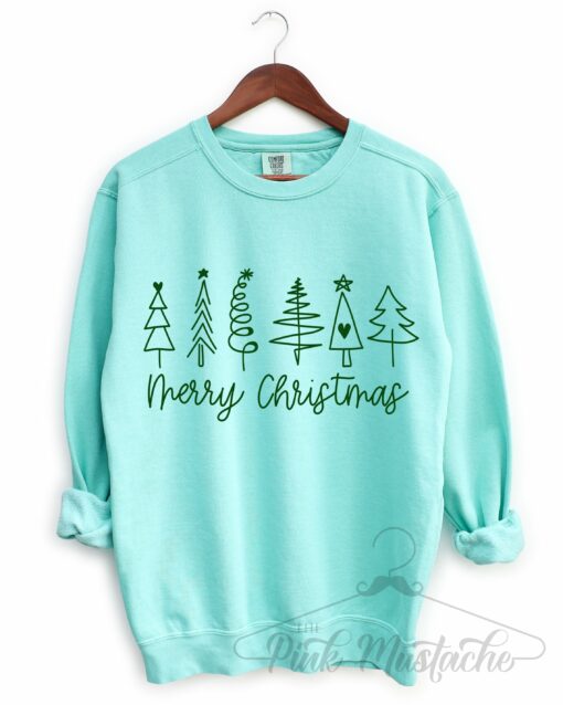 Comfort Colors Trees Merry Christmas Sweatshirt