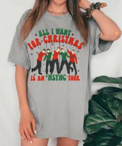 Comfort Colors or Bella All I Want For Christmas Is An NSYNC Tour Shirt