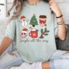 Comfort Colors or Bella Jingle All The Way Christmas Tee  Youth And Adult Christmas T-Shirt