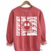 Crimson Comfort Colors Tis The Season Smiley Christmas – Sweatshirt