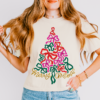 Cropped Comfort Colors Christmas Bow Tree Tee