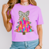 Cropped Comfort Colors Christmas Tree – Bright Colors Tee